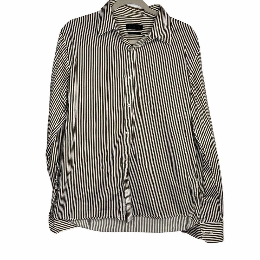 Men's Button Down Shirt Mens Large Long Sleeve‎ Striped Riley Swedish Brand